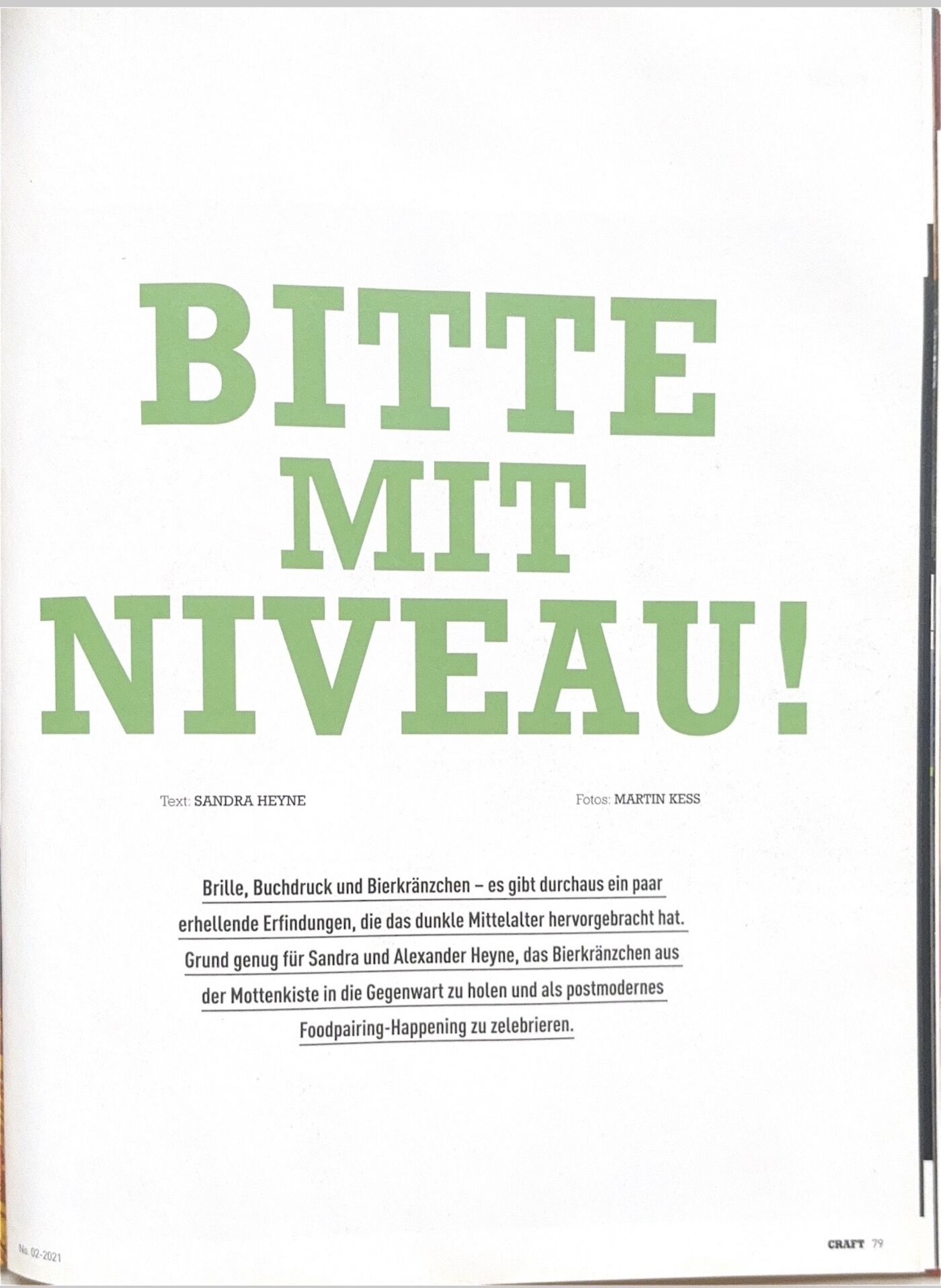 Meiningers CRAFT – Bierkränzchen Presseartikel, Story S.2
